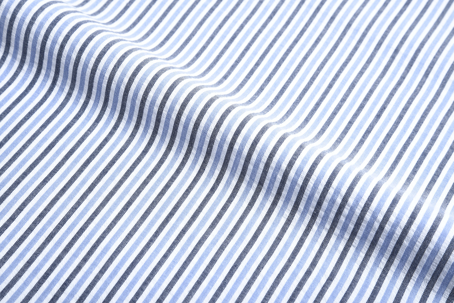 Dark Blue With Black Stripes On White Shirt