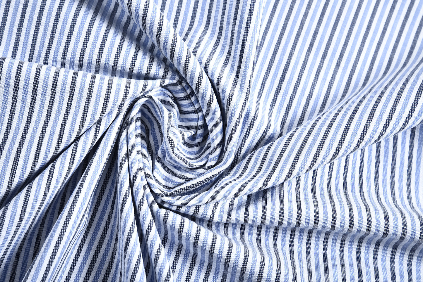 Dark Blue With Black Stripes On White Shirt