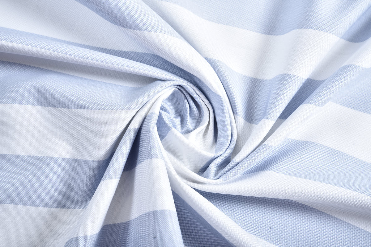 Blue White Horizontal Stripes - 5