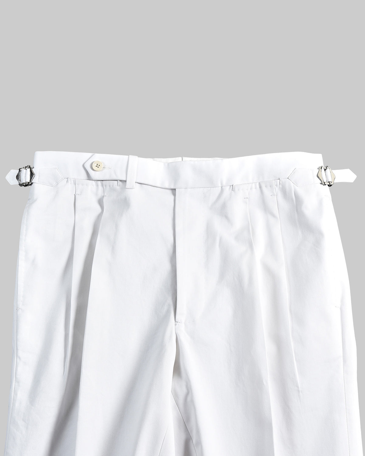 White Cotton Twill Dress Pant - 3