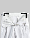 White Cotton Twill Dress Pant