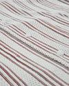 Summer Camp Collar Casual Shirt in White and Maroon Stripes
