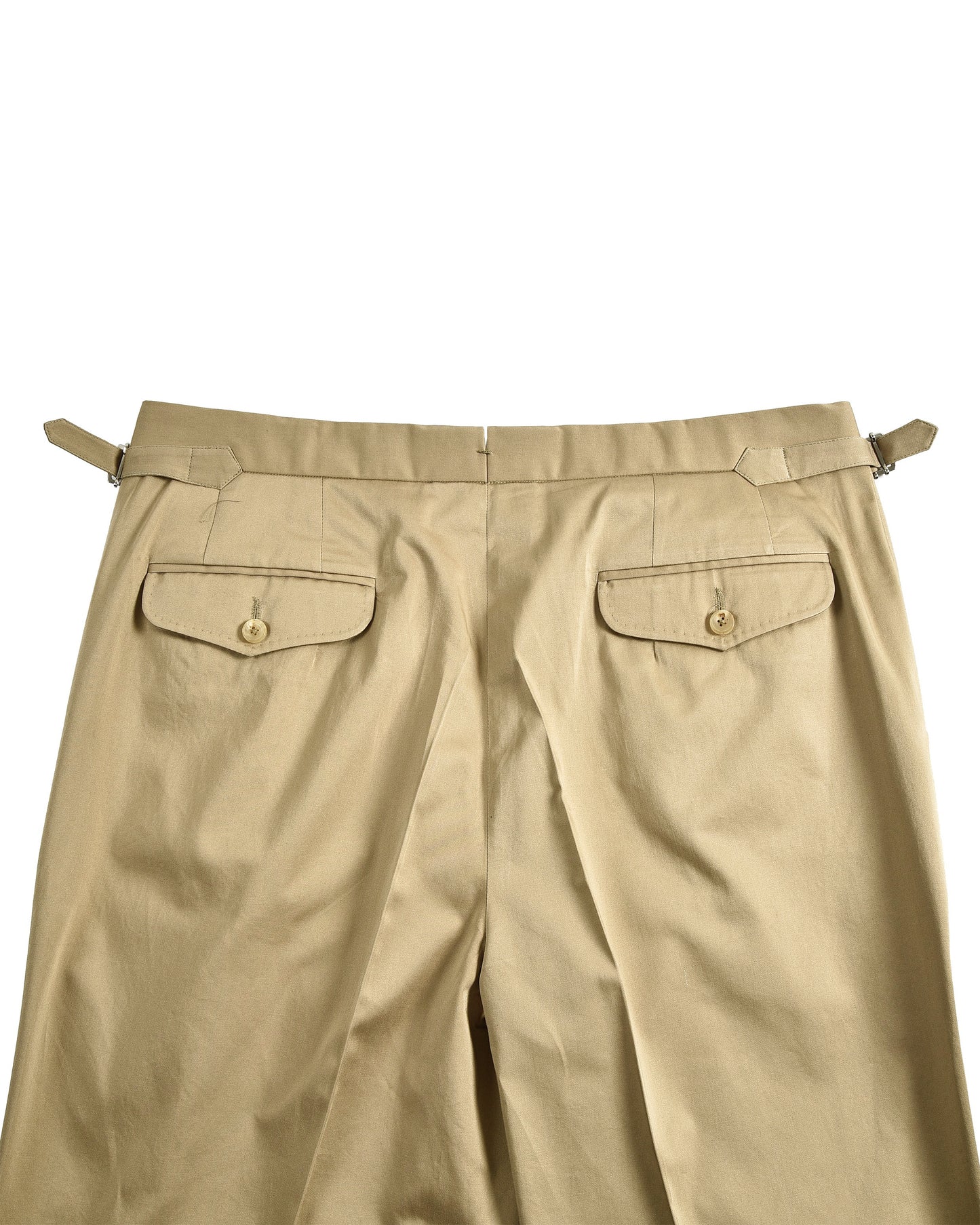 Pleated Military Khaki Dress Pant