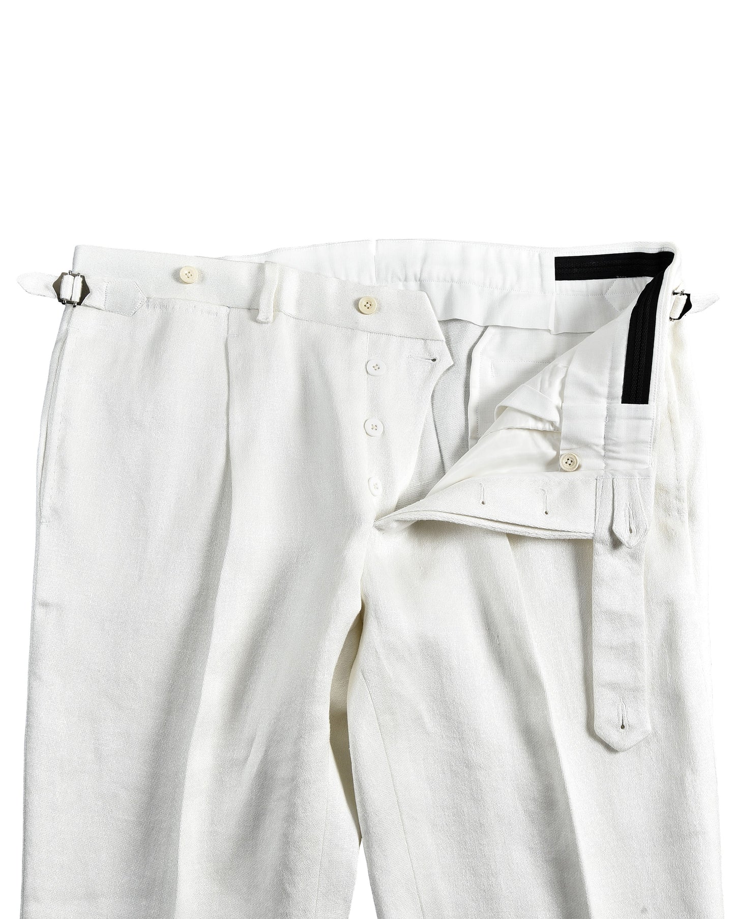 Cream Linen Sateen Pant