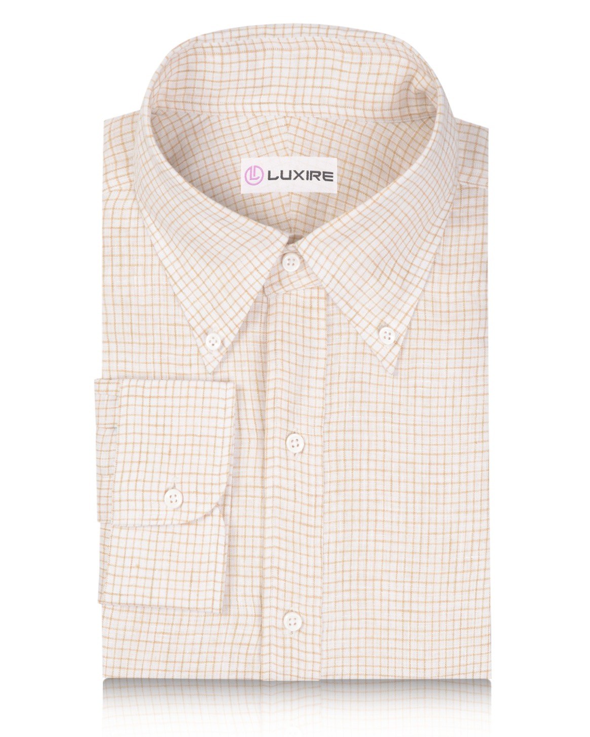 Linen:Tan Cream Rectangle Graph Checks - 1