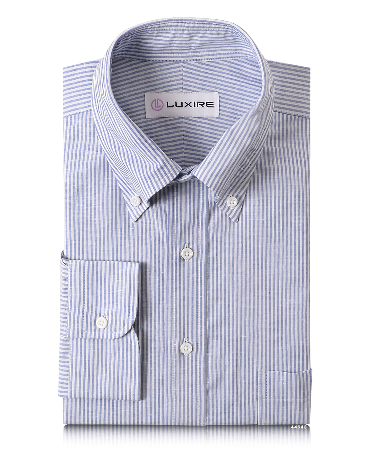 Indigo Dress Stripes Fine Linen - 1