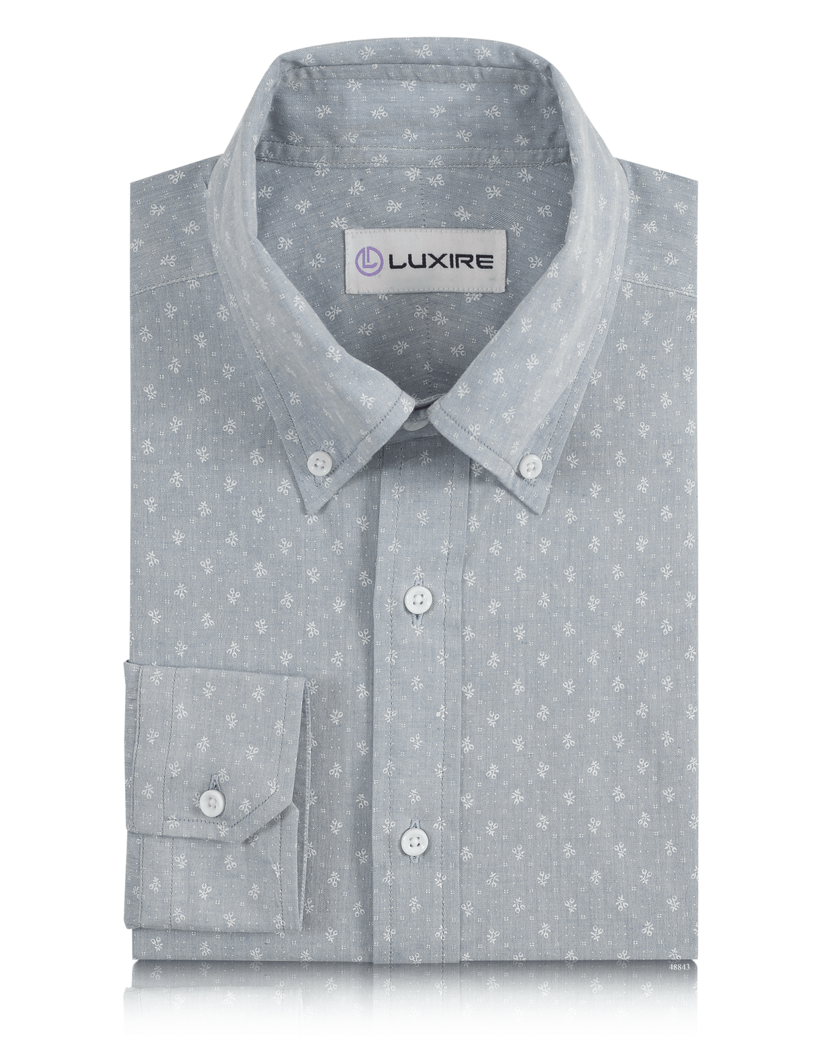 Pale Indigo Printed Wabash Shirt - 1
