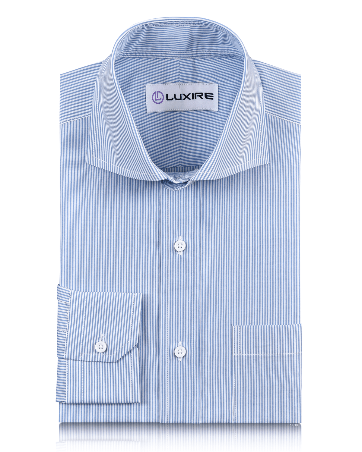 Blue Dress Stripes Shirt - 1