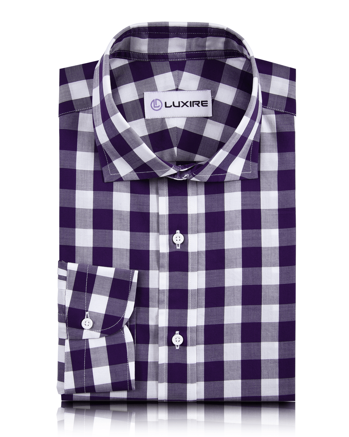 Monti Purple Mid Gingham Shirt - 1