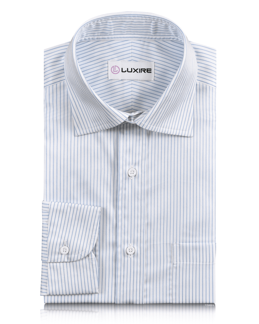 Zegna Soft Twill Pale Blue PinStripes