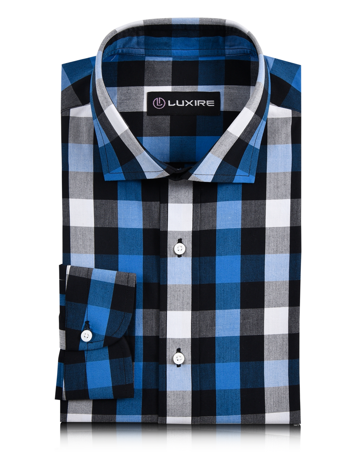 Friday Shirt: Blue White Black Macro Gingham - 1