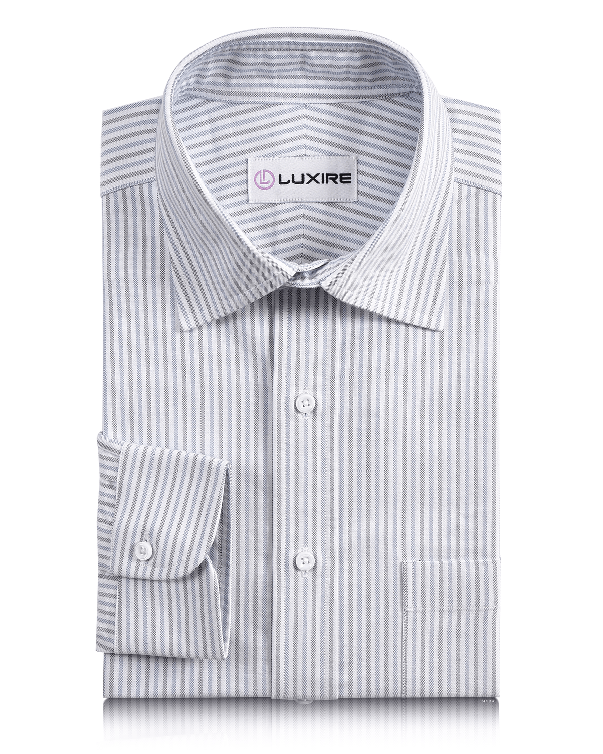 Blue Navy University Stripes Classic Oxford - 1