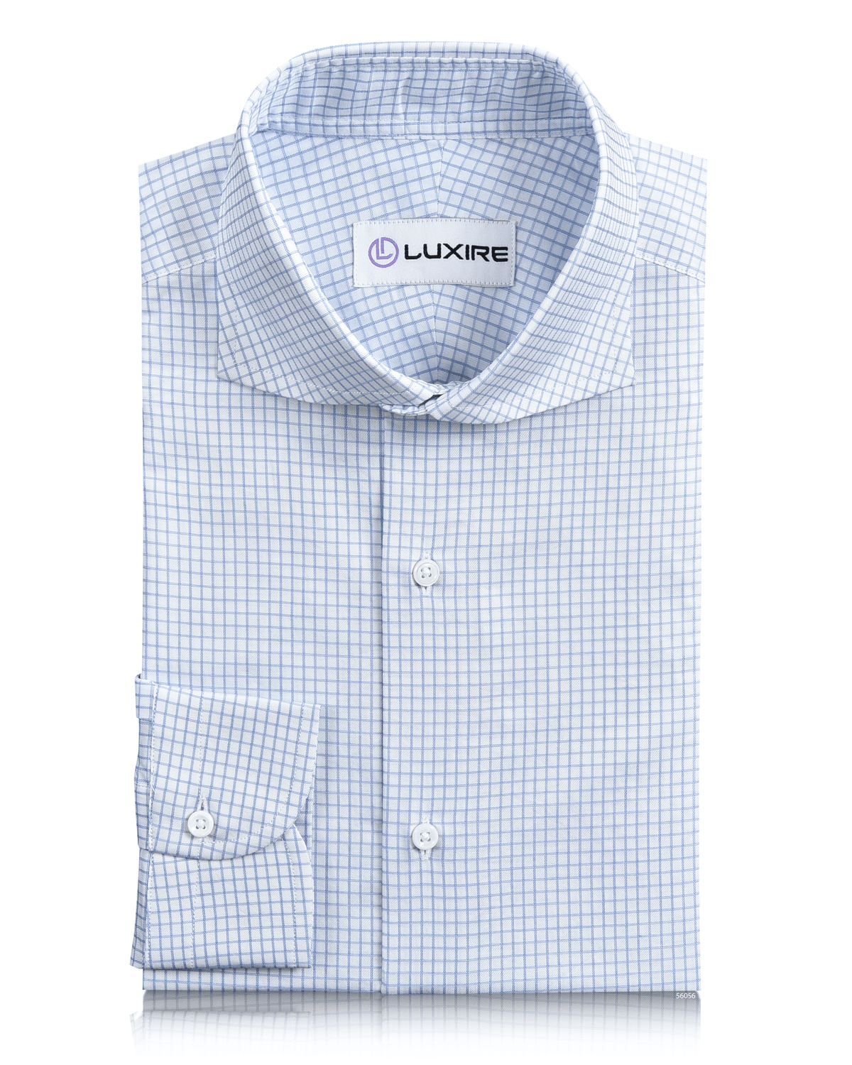 Monti Blue Dobby Graph Checks Shirt - 1