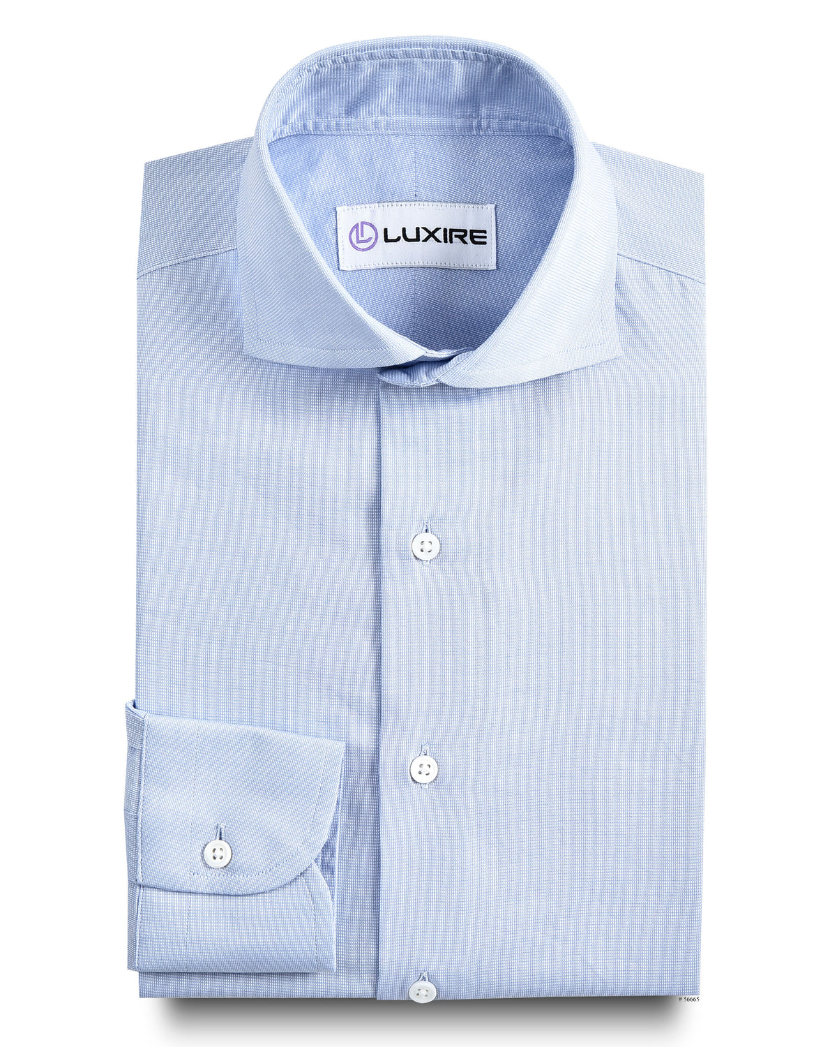 Pale Blue End on End Shirt - 1