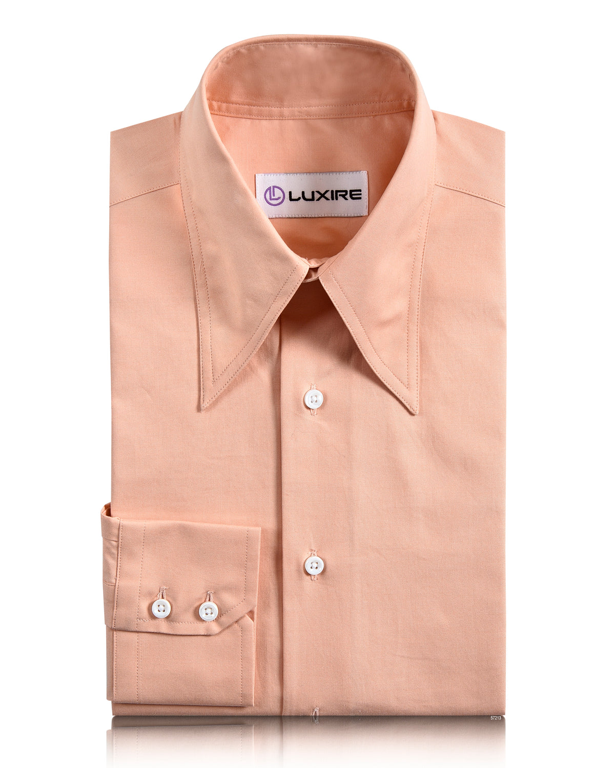 Peach Casual Oxford Shirt - 1