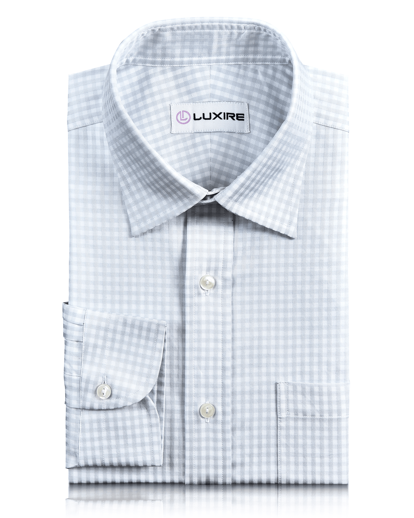 Zegna White Grey Gingham