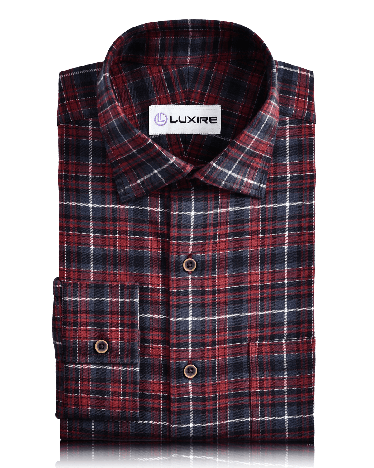 Maroon Grey Tattersall Flannel - 1