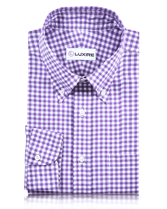 Purple Gingham Shirt