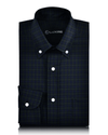 Dark Green On Blue Tattersall Blackwatch Shirt