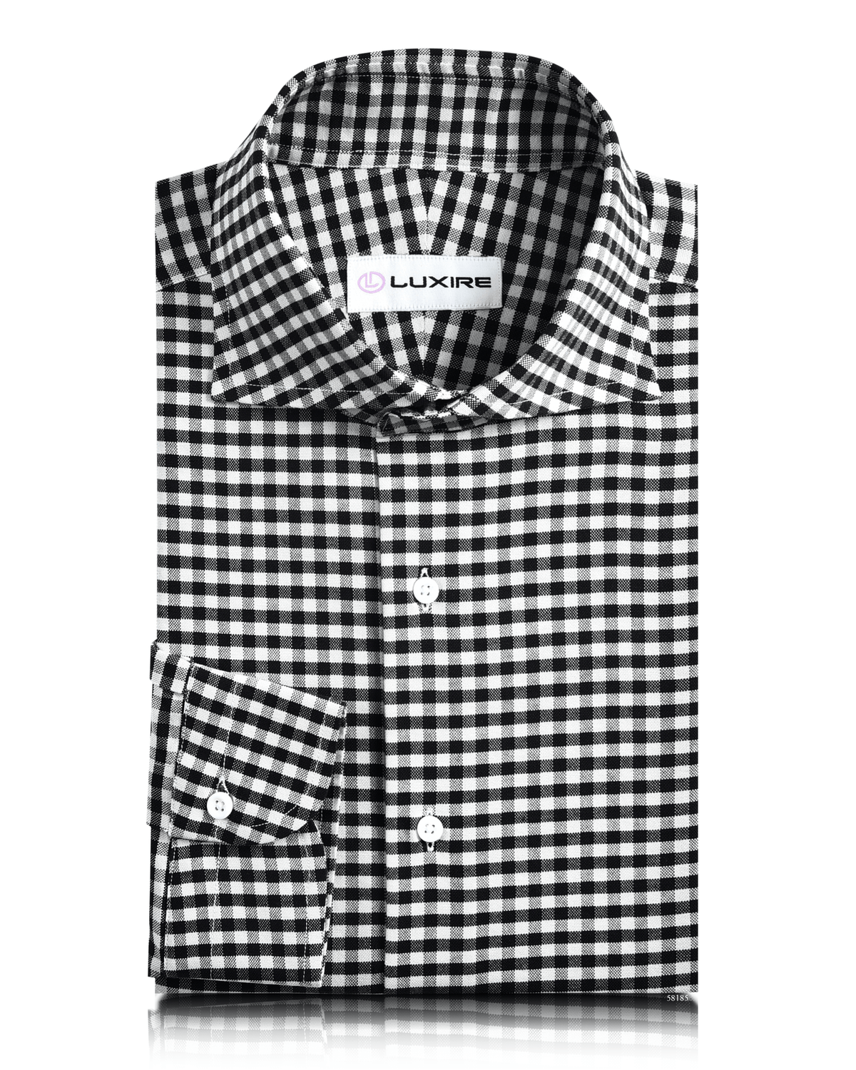 Black Ecru Gingham Shirt - 2