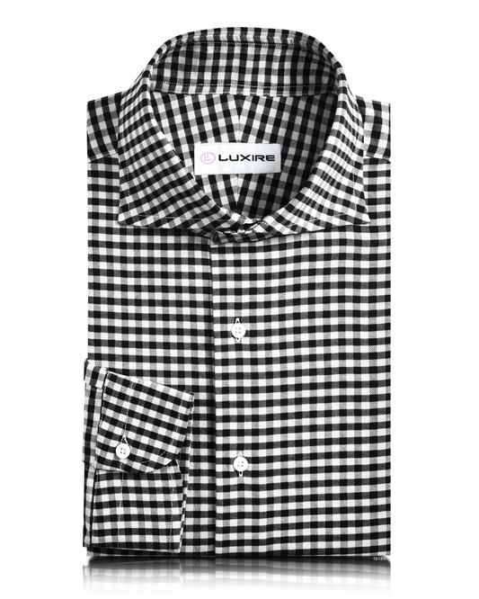 Black Ecru Gingham Shirt