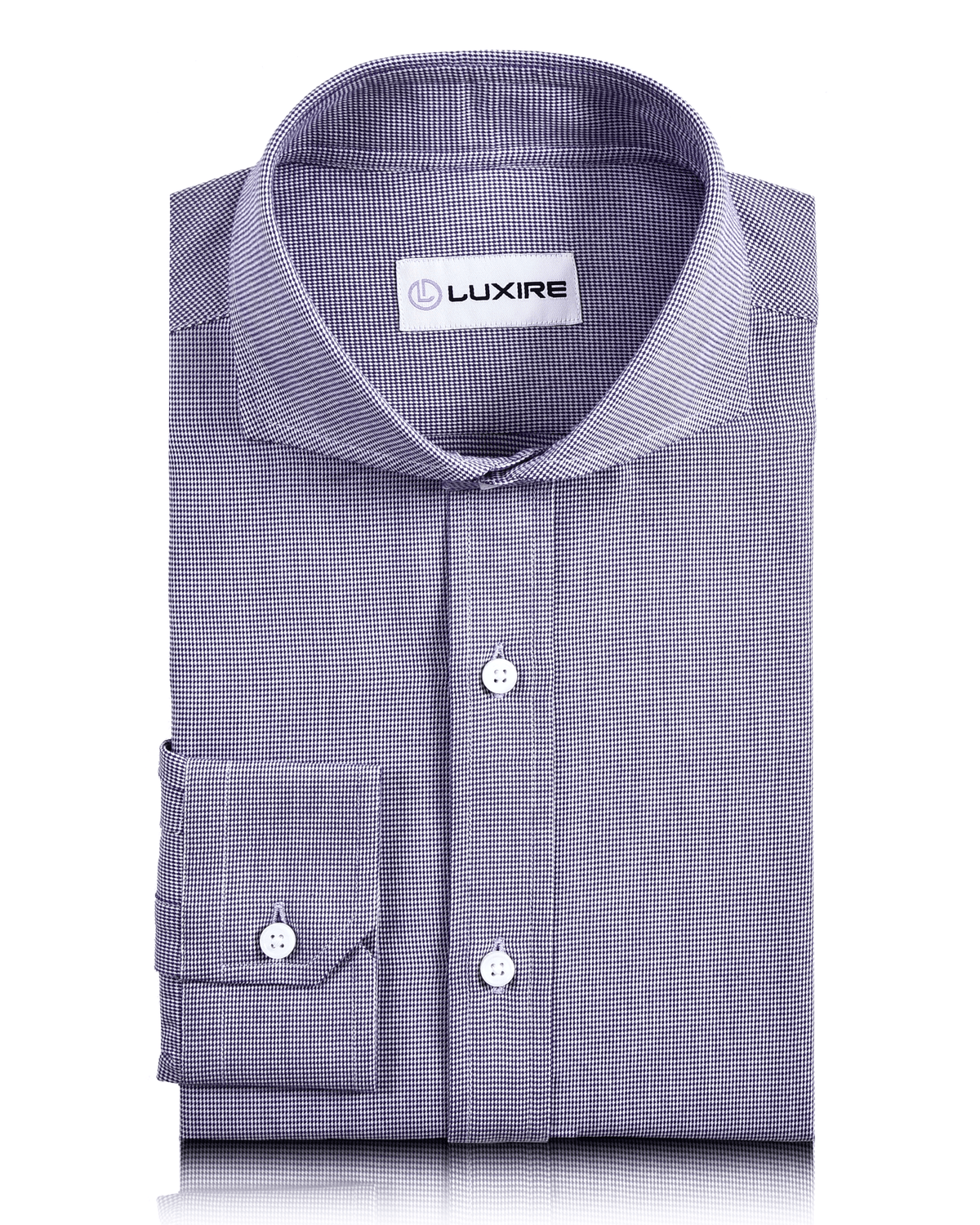 Checks:Purple On White Herringbone - 1