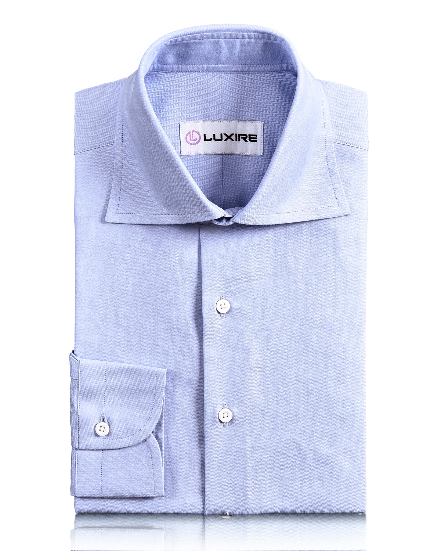 Sky Blue Herringbone Shirt