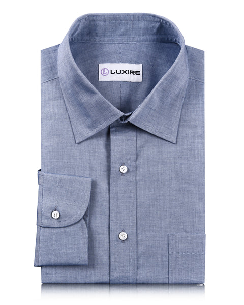 Cobalt Blue Dress Shirt End on End