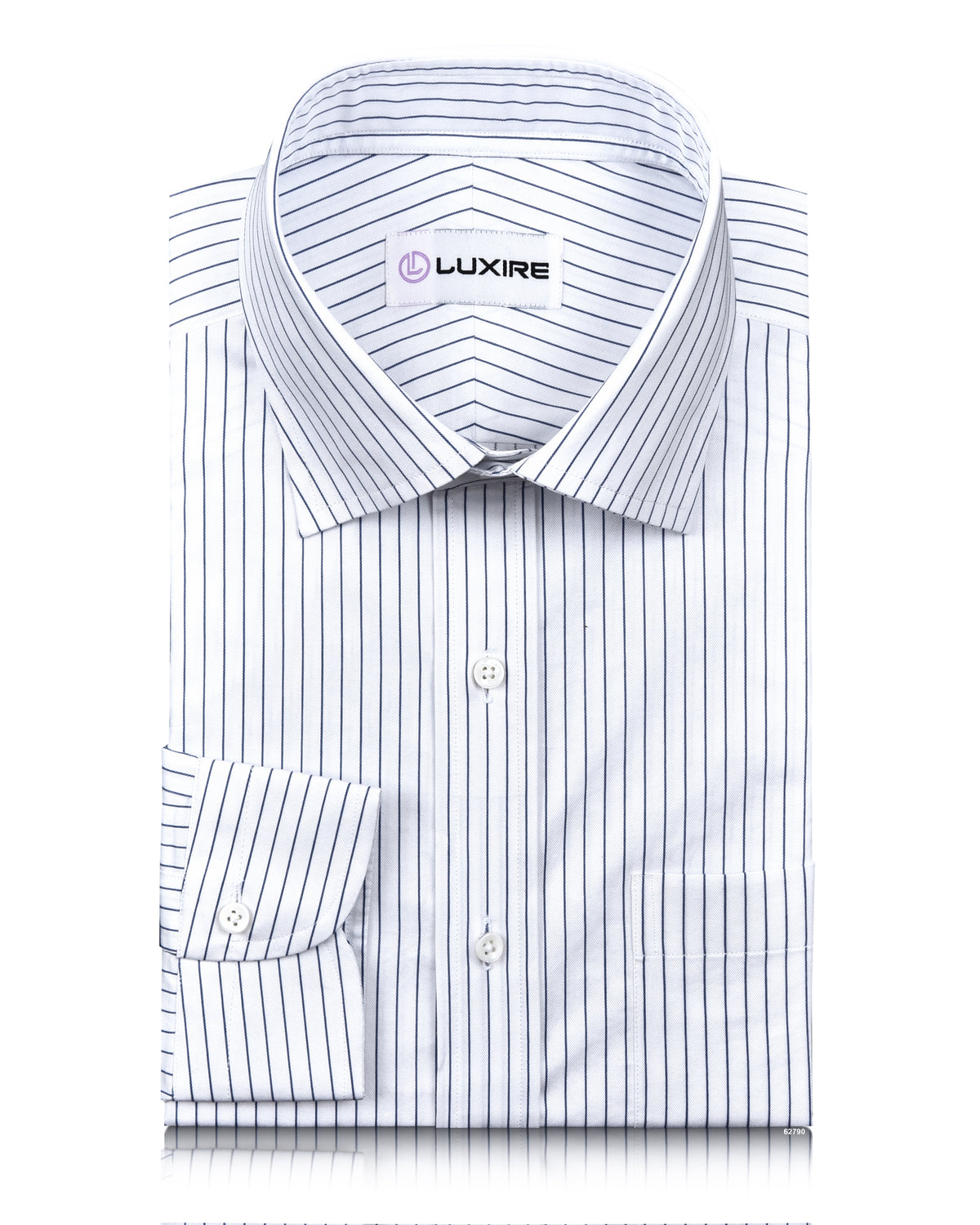 Luxire Presto: Monti Blue Pin Stripes Twill Shirt - 1