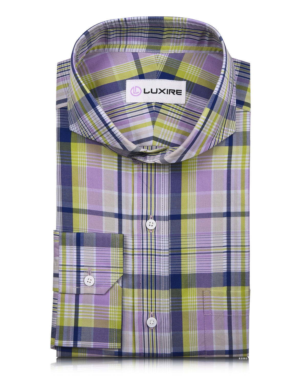 Muave Blue Lime Checks 140/2 - 1