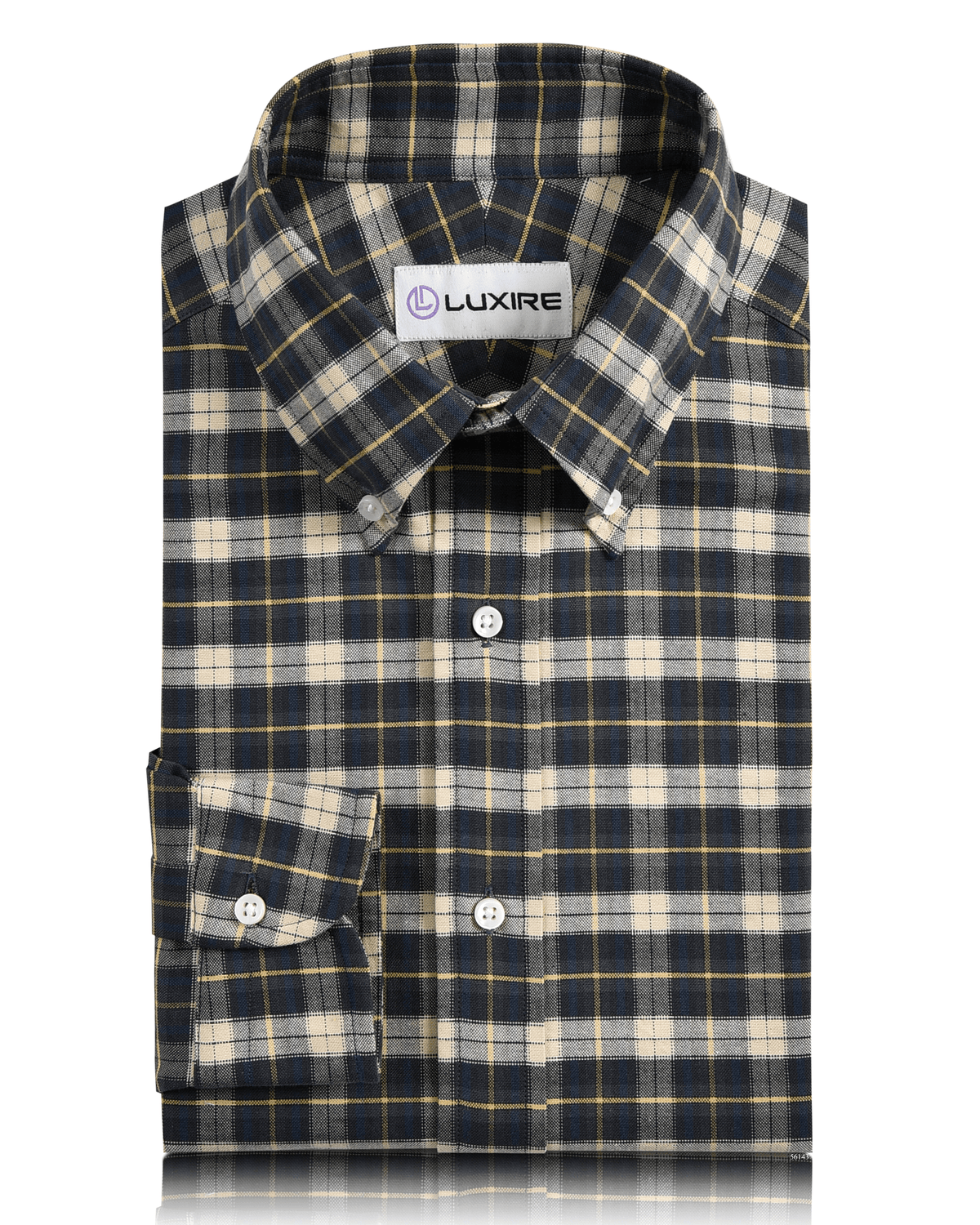 Bottle Green Navy Cream Tartan Checks - 1