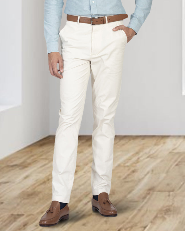 Genoa Ivory Cream Chino