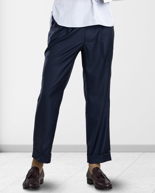 VBC: Dark Navy Covert Wool Pant