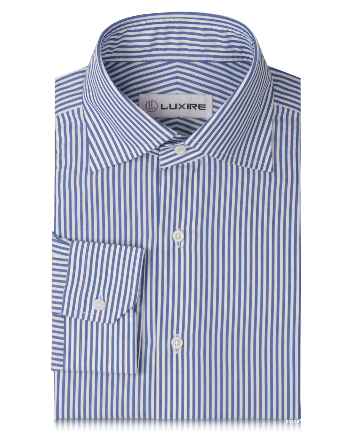 Blue on White Pencil Stripes - 1
