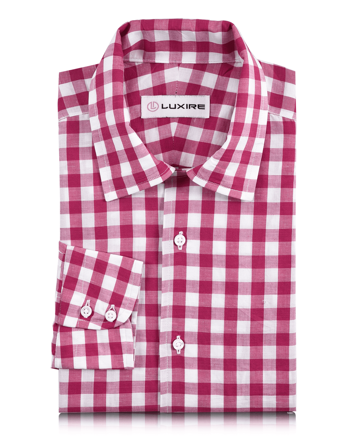 Cotton Linen - Pink White Gingham - 1
