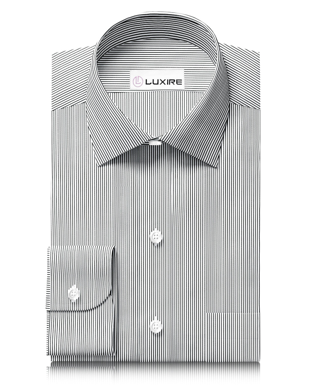 Friday Shirt: Black Pencil Stripes On White - 1