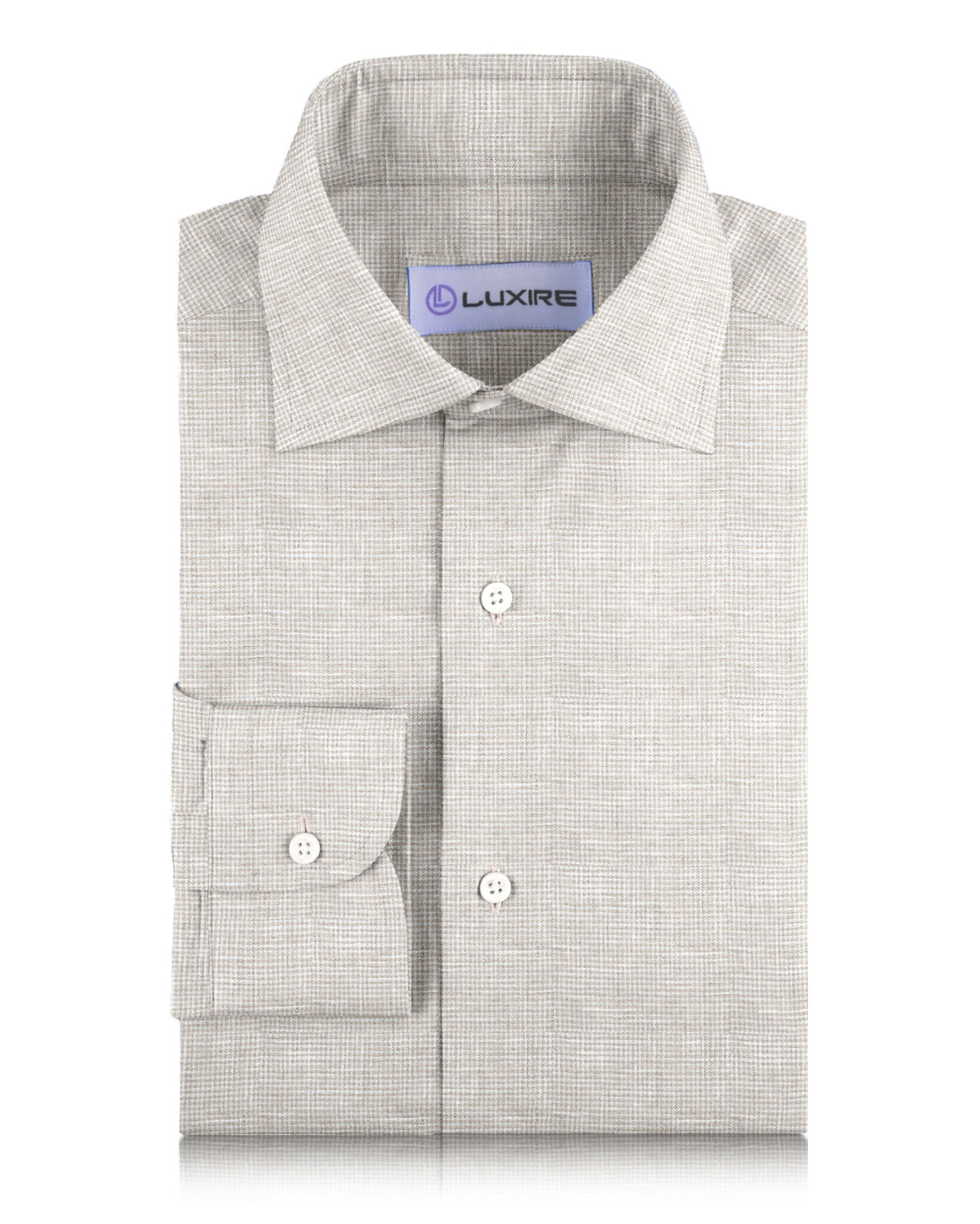 Irish Linen: Ecru White Mini Houndstooth Checks