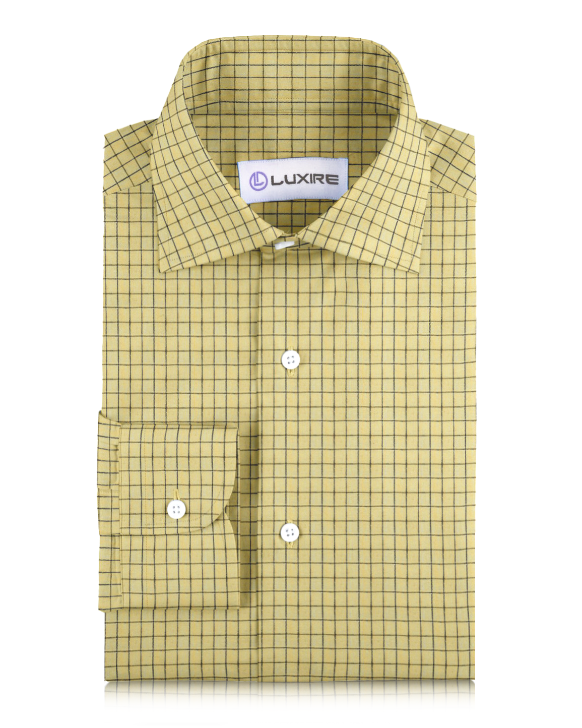 Linen: Yellow with Blue Black Graph Checks