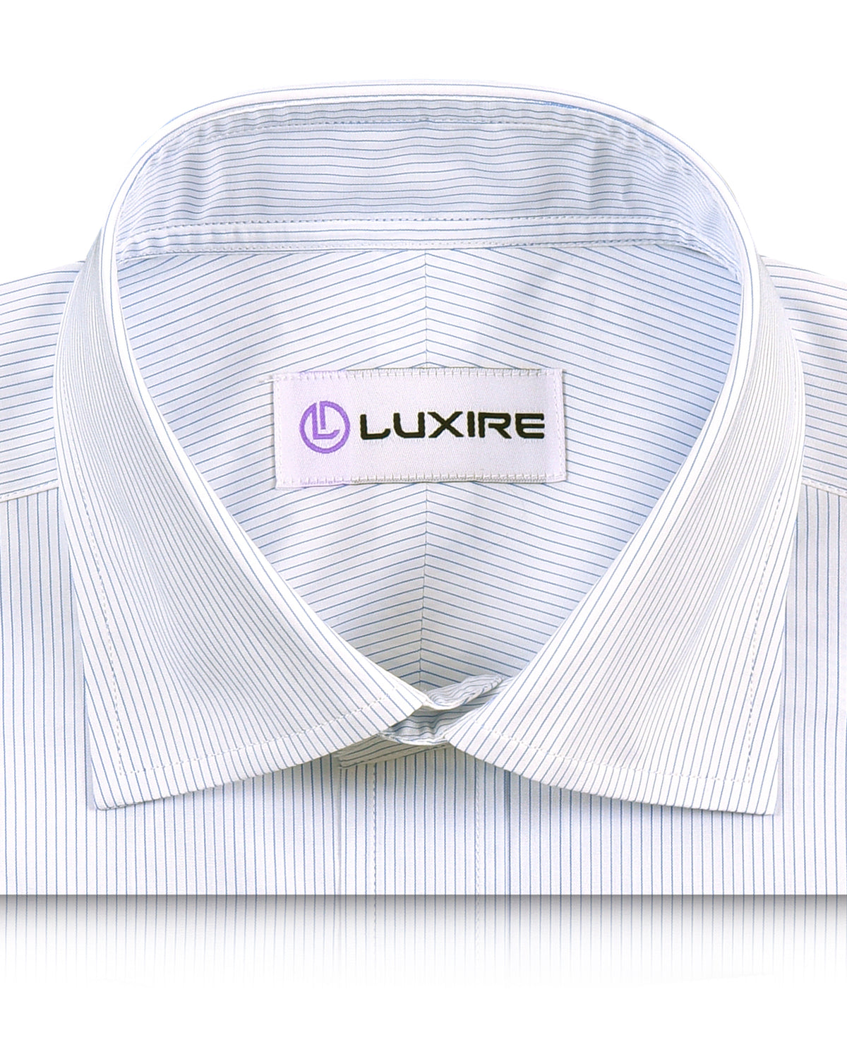 Brembana Blue Hairline Stripes on White - 2