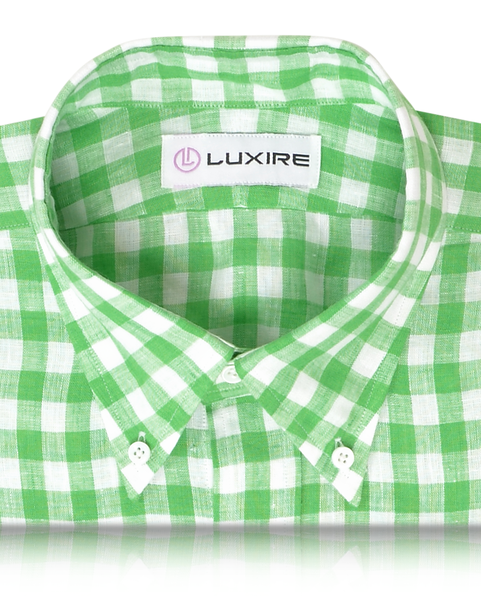 Linen:Spring Green White Gingham