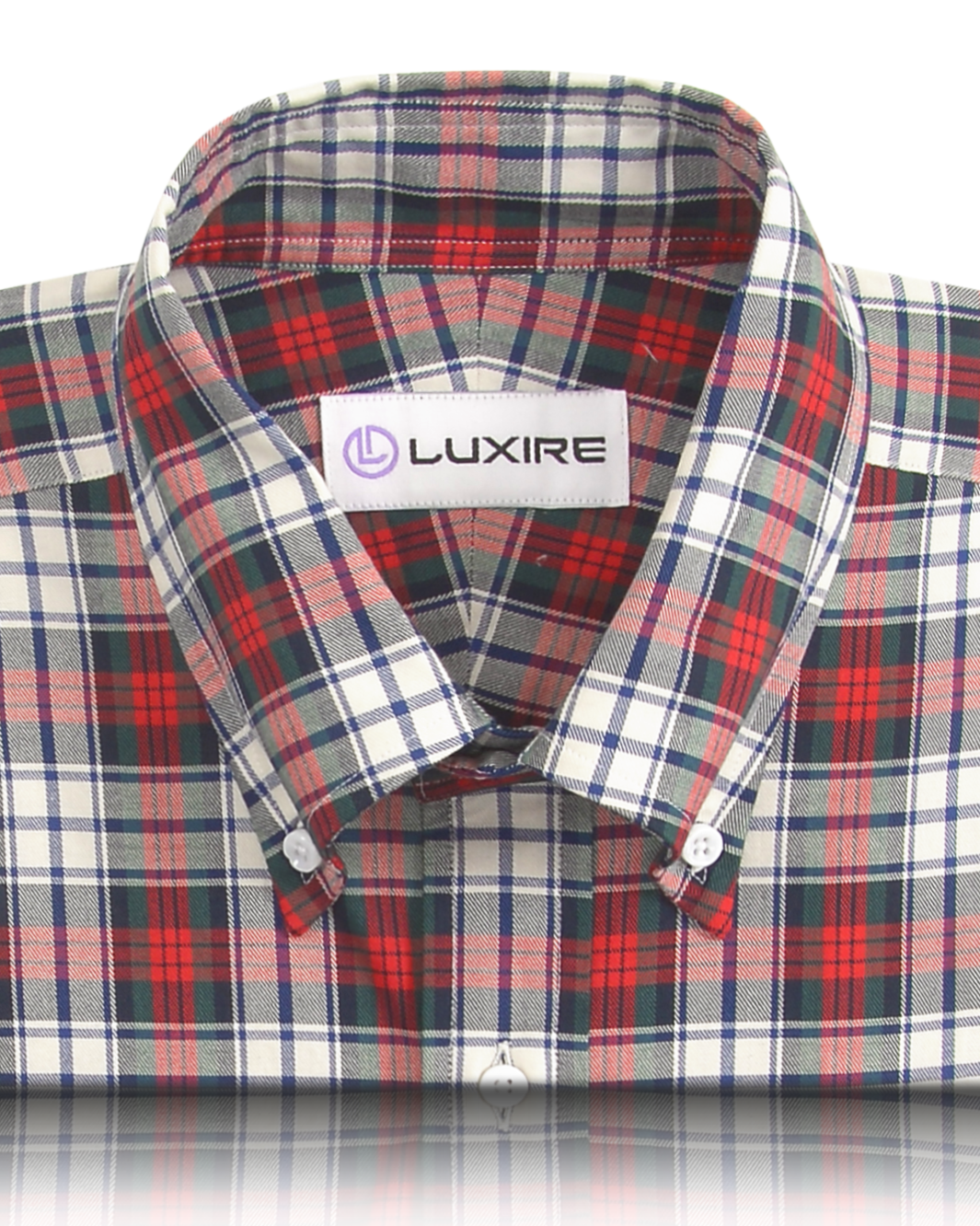 Red Blue Tartan Twill Shirt