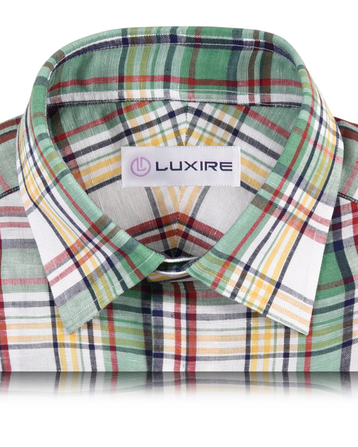 Cotton Linen: Classic Multi-color Madras Checks Shirt - 3