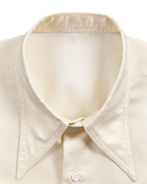 Cream Herringbone Shirt