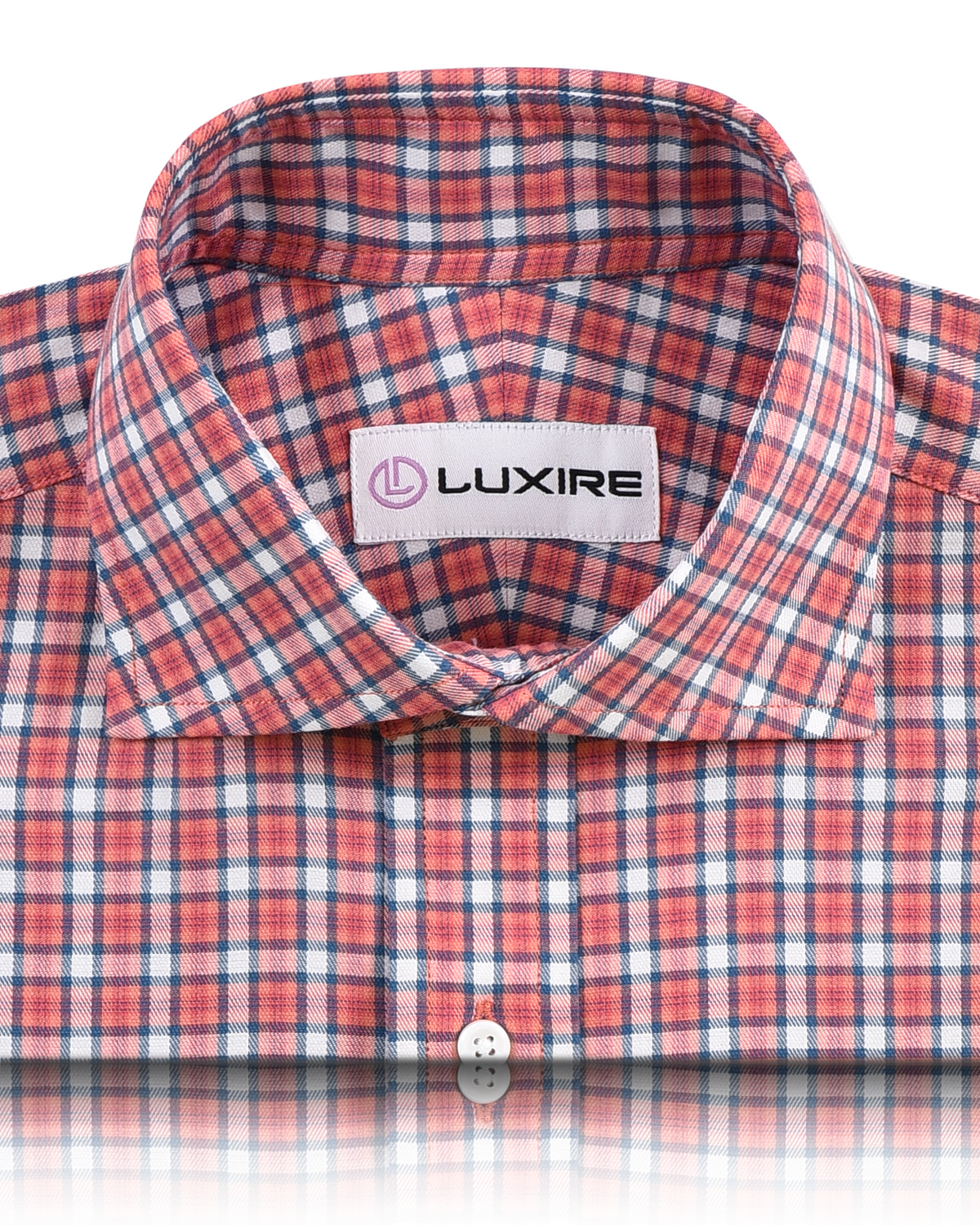 Peach Blue Twill Checks Shirt - 2