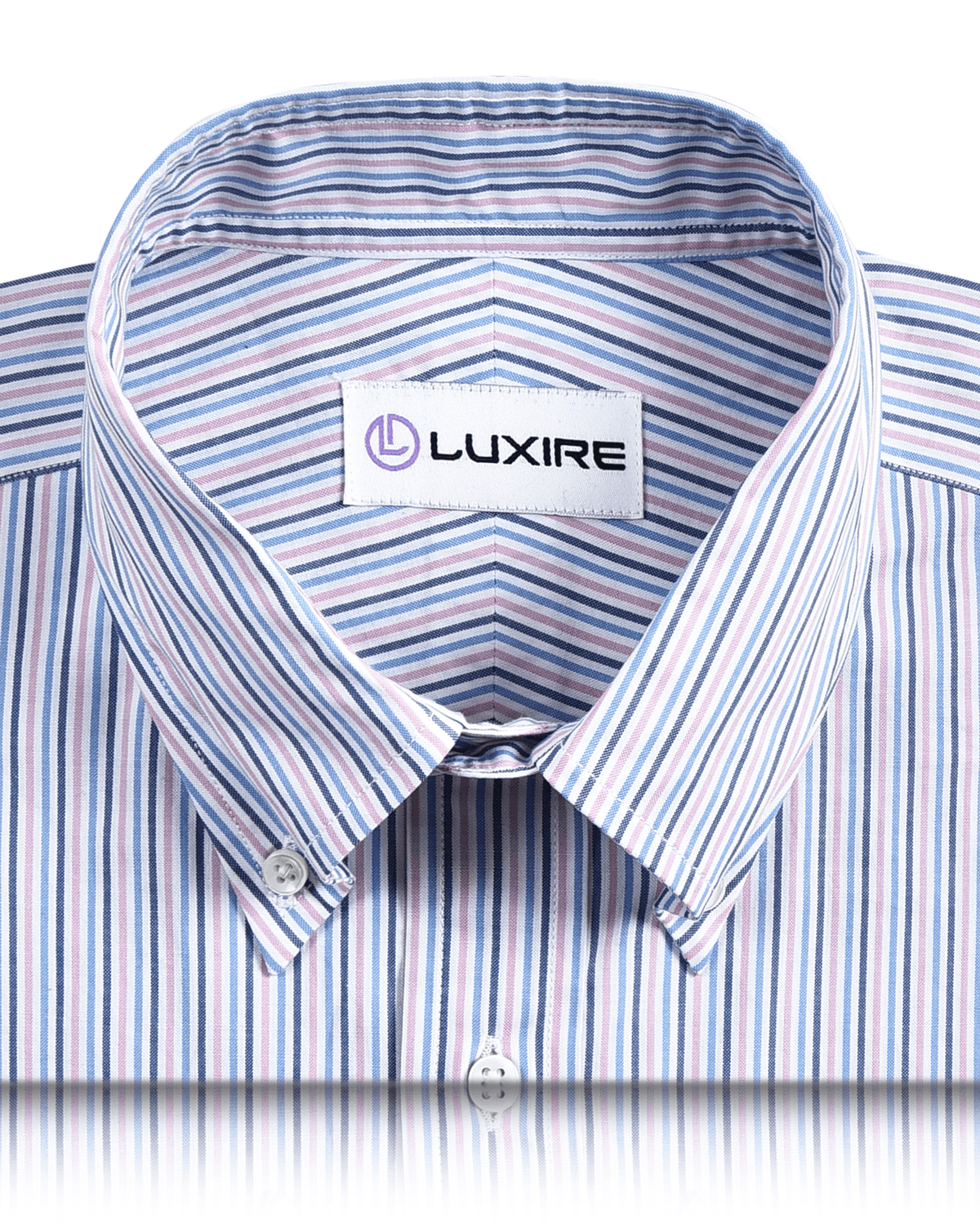 Pink White Blue Alternate Stripes Shirt - 2