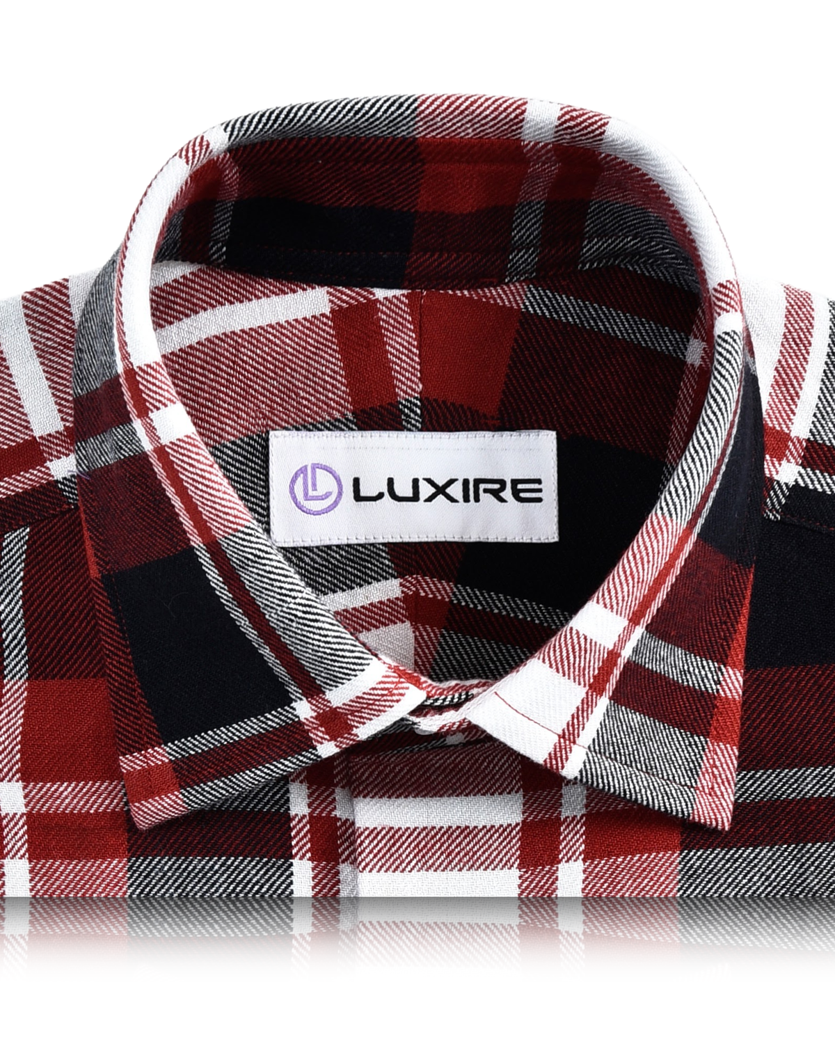 Bold Twill Red Black Checks on White - 2