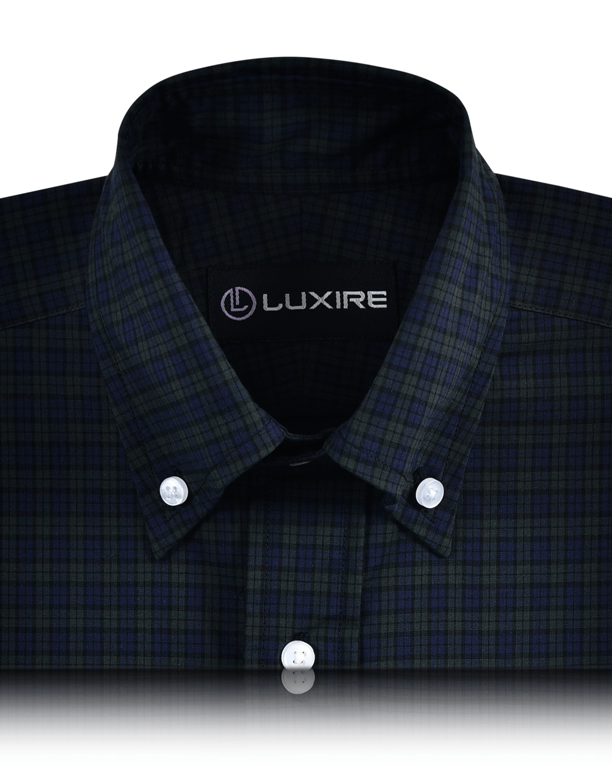 Dark Green On Blue Tattersall Blackwatch - 2