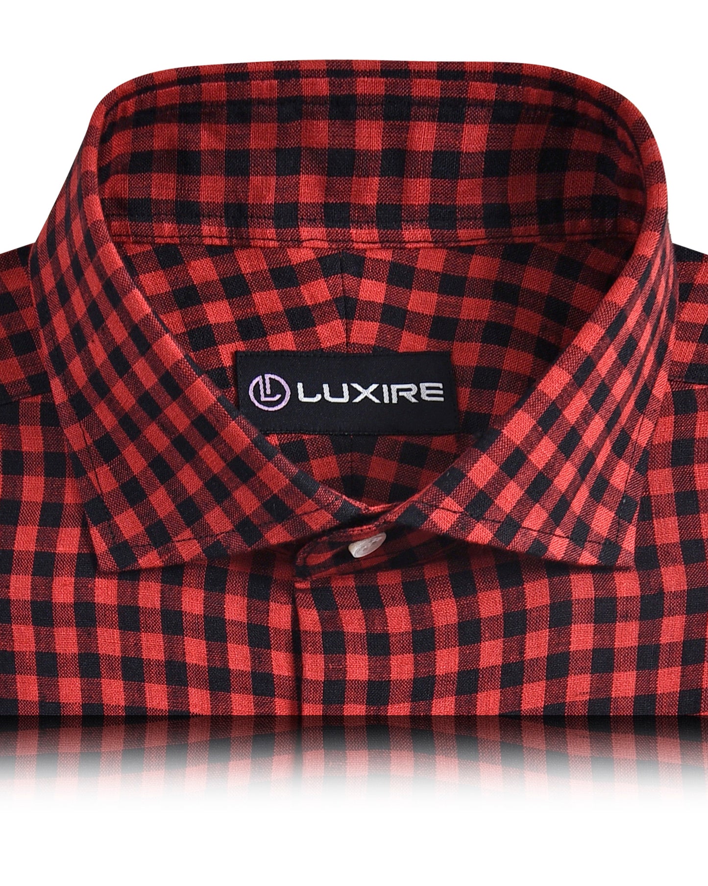 Linen:Red Black Gingham Checks