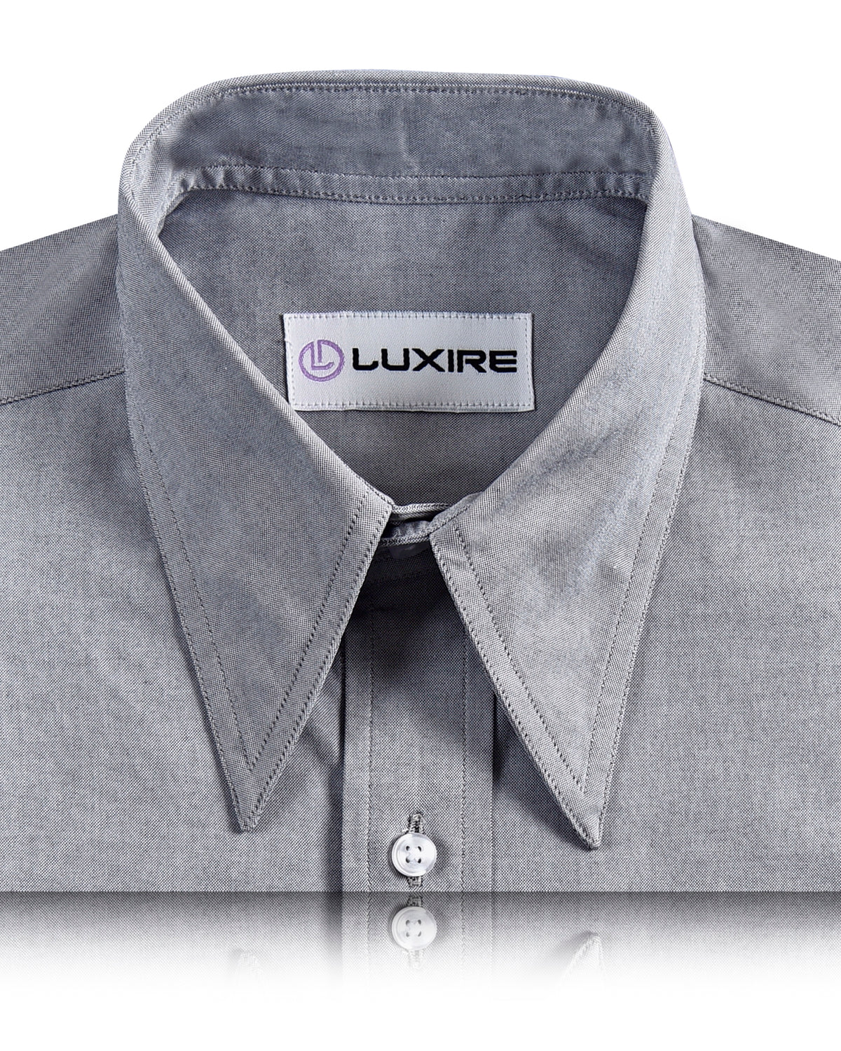 Grey Pinpoint Oxford Shirt - 2
