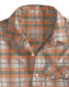 Orange Turquoise Cream Madras Checks Twill